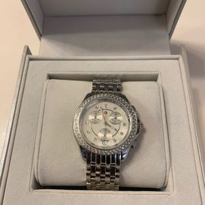 Michele Diamond Accent Stainless CSX36 Watch